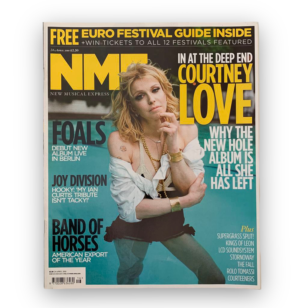 NME 24 April 2010 featuring Courtney Love, Hole on the cover available from  Limitless Collectables.