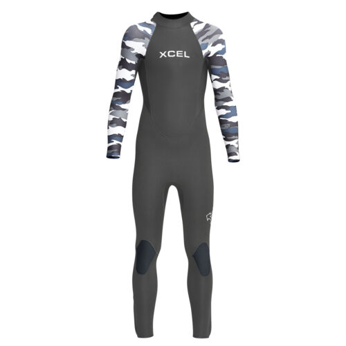 XCEL Youth 4/3mm Axis Backzip Wetsuit - Graphite/Camo