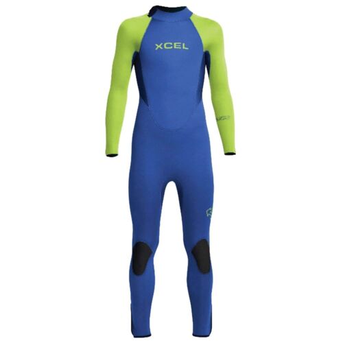XCEL Youth 5/4mm Axis Backzip Wetsuit - Faint Blue/Lime