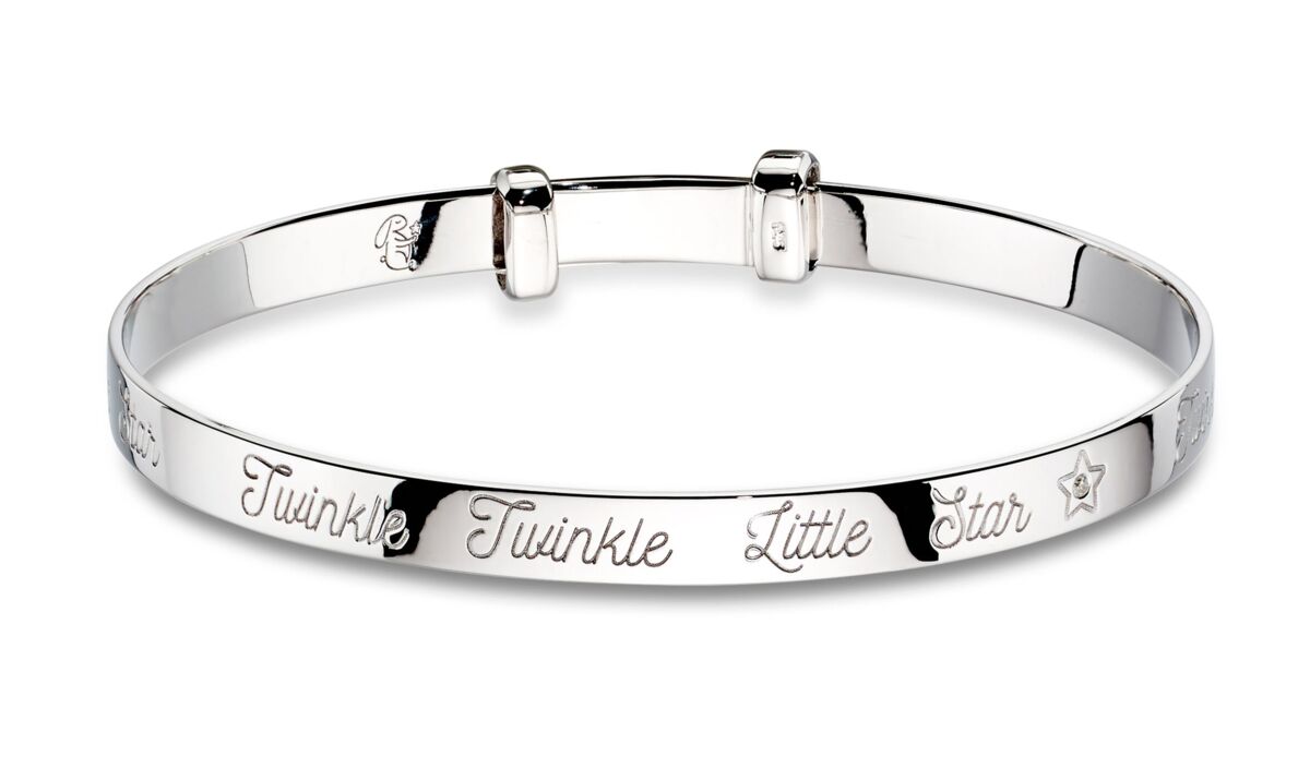 Silver Twinkle bangle back view