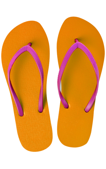 Orange Flip Flops