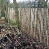 Chestnut pale fencing 1.5m high approx 50mm spacing on chestnut posts