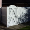 Palisade Screen fencing and matching gate from reverse.