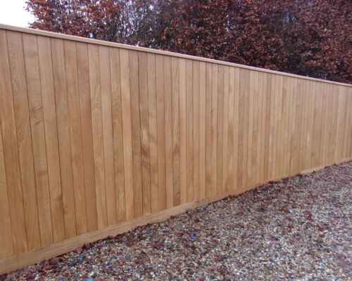 Tongued & Grooved Board Fencing in Oak