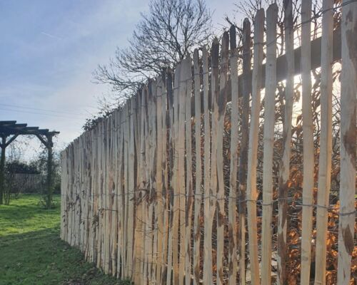 Chestnut Pale Fencing on Post & Rail