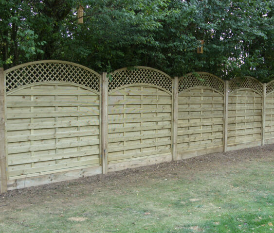 Dastra Panel Fencing with Trellis Tops