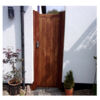 Blyth pedestrian in oiled Iroko with keypad handle