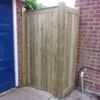 Glemham gate in Scandinavian redwood with small right angled side panel