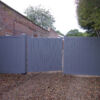 Hadleigh gates with a side panel painted by the customer