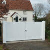 Hadleight gates in white Barn paint