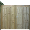 Haughley gates in green pressure treated redwood.
