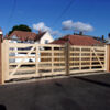 Pair of Melford gate in Larch