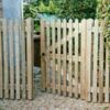 Palisade gate in planed pressure treated softwood