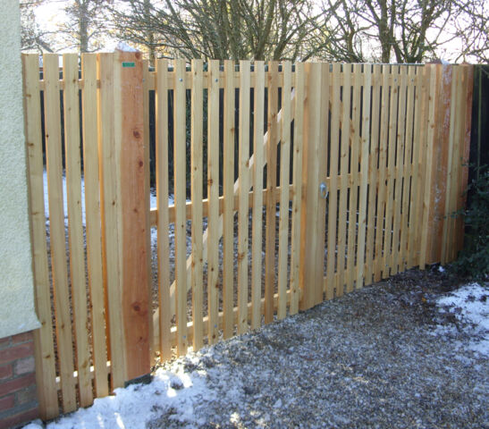 Helmingham gate in larch with osmo oil 