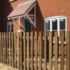 Flat top Palisade fencing in sawn timber