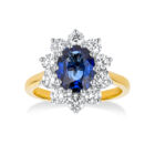 Sapphire Cluster Ring