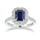 Ritz | Sapphire Halo Ring