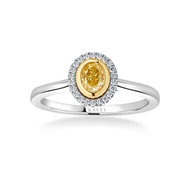 Aura | Oval Cut Yellow Diamond