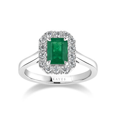 Venus | Emerald Halo Ring