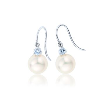 Pearl and Diamond Eardrops