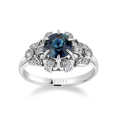 Vintage Teal Sapphire Ring