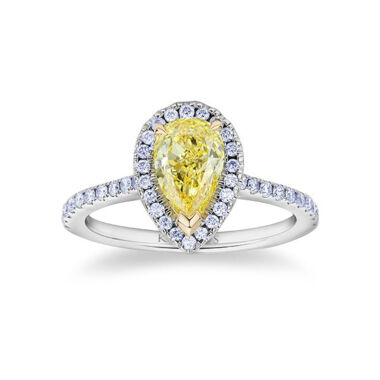 Aura | Pear Cut Yellow Diamond Ring