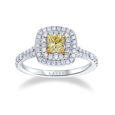 Aura | Cushion Cut Yellow Diamond Ring