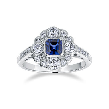 Heritage | Sapphire Cluster Ring