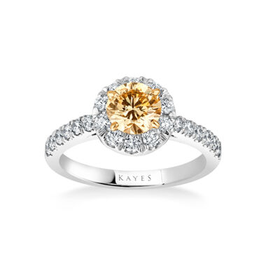 Ritz | Fancy Coloured Diamond Halo Ring