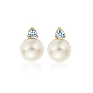 South Sea Pearl and Diamond Earrings