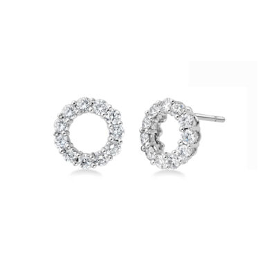 Totum | Diamond Circle Stud Earrings