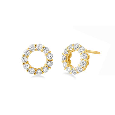 Totum | Diamond Circle Stud Earrings