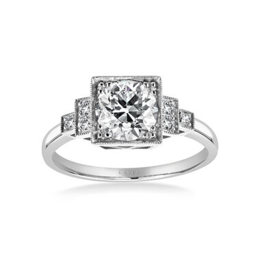 Vintage Style Diamond Solitaire Ring