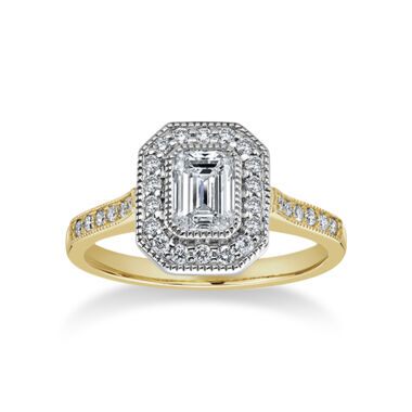 Savoy | Emerald Cut Halo Ring
