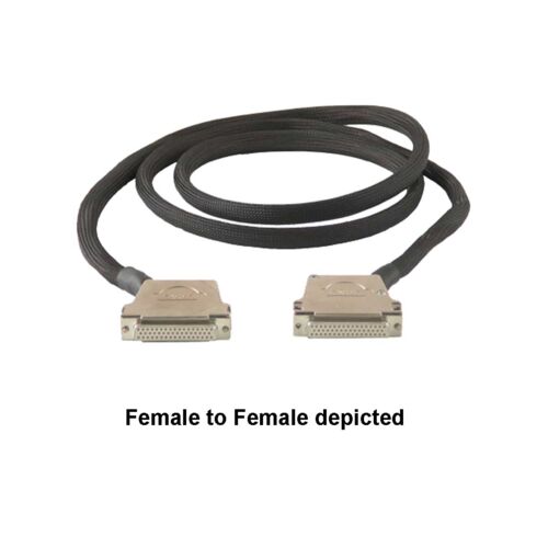 Cable Assembly, 50-Pin D-Type, Male to Male, 0.5m HV, Exit Towards Pin 1