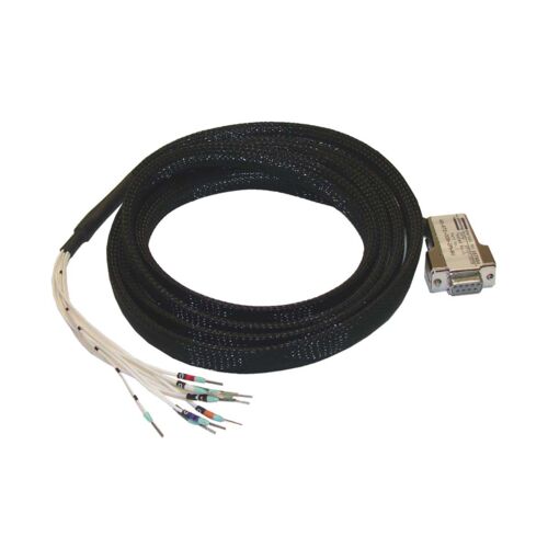 Cable Assembly, 9-Pin D-Type Female to Unterminated With Ferrules, 0.5m