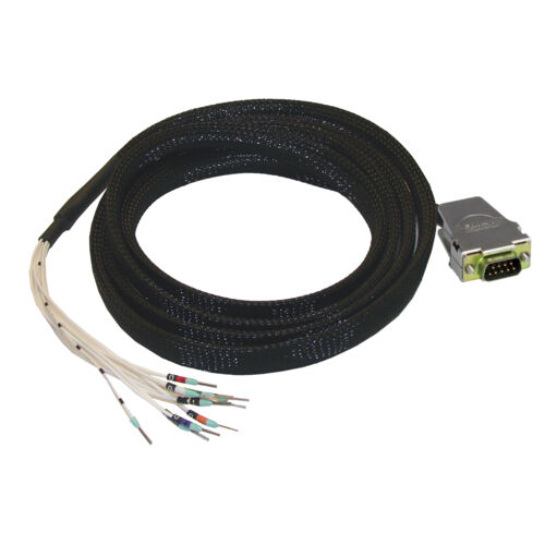 Cable Assembly, 9-Pin D-Type Male to Unterminated With Cut Ends, 0.5m