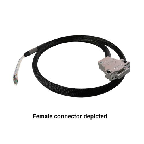 Cable Assembly, 25-Pin D-Type, Male to Unterminated With Tinned Ends, 2m