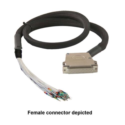 Cable Assembly, 50-Pin D-Type, Male to Unterminated With Cut Ends, 0.5m, Exit Away From Pin 1
