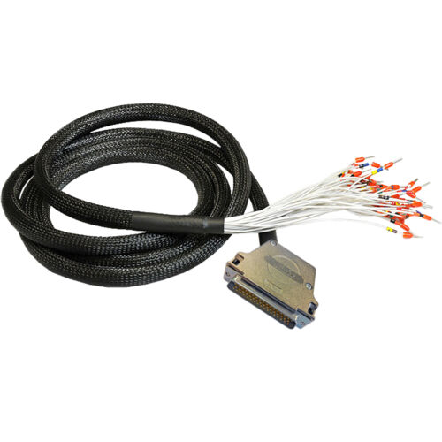 Cable Assembly, 50-Pin D-Type, Male to Unterminated With Ferrules, 0.5m, Exit Away From Pin 1