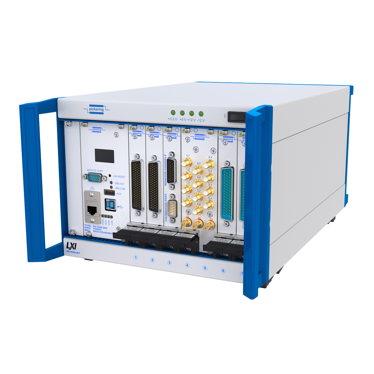60-102D-001 LXI/USB Modular Chassis with Cards