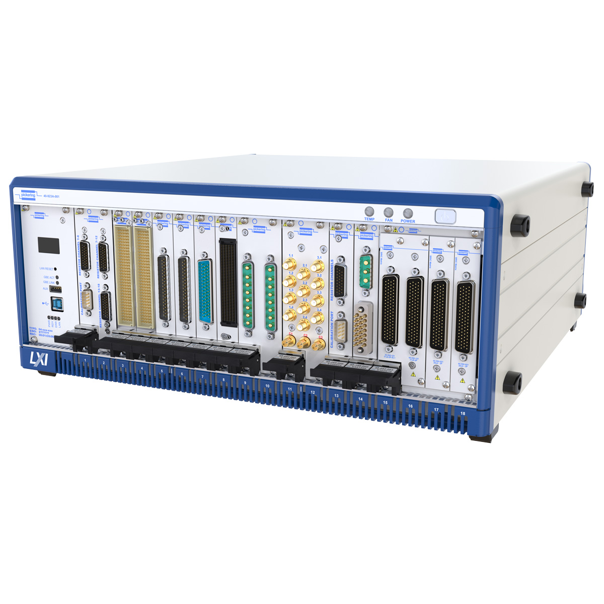 60-103D-001 18-Slot Modular LXI/USB Chassis with Cards
