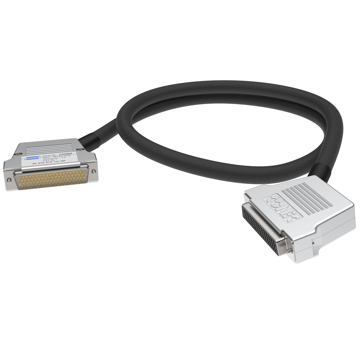 78-pin D-type cable for differential signals