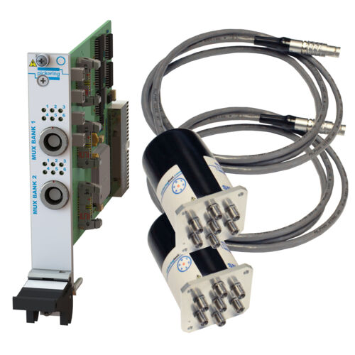PXI/PXIe Microwave Multiplexer, Dual SP6T, 18 GHz, 50 Ω, SMA, Terminated, Remote Mount, Failsafe