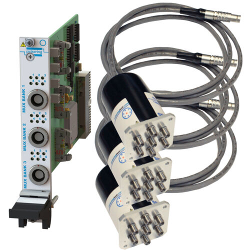PXI/PXIe Microwave Multiplexer, Triple SP6T, 2.5 GHz, 75 Ω, 1.6/5.6, Remote Mount, Failsafe
