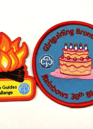 Embroidered and Woven Badges - recreating the Guiding Trefoil