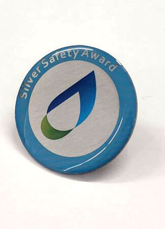 Printed Metal Badge with visible metal background