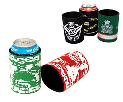 Can and Bottle Coolers - Printed neoprene holders