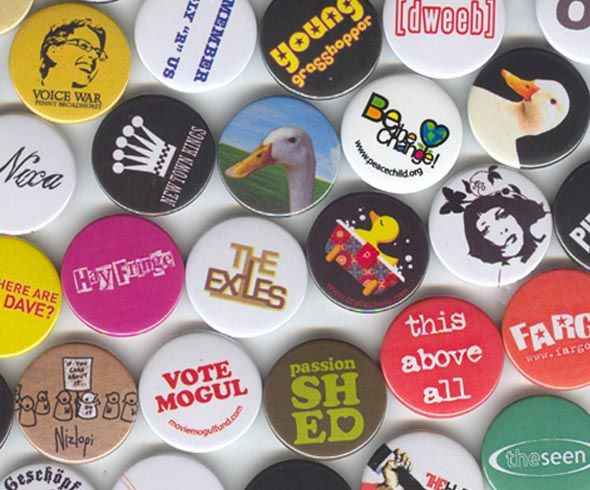 Unique button badges in full colour