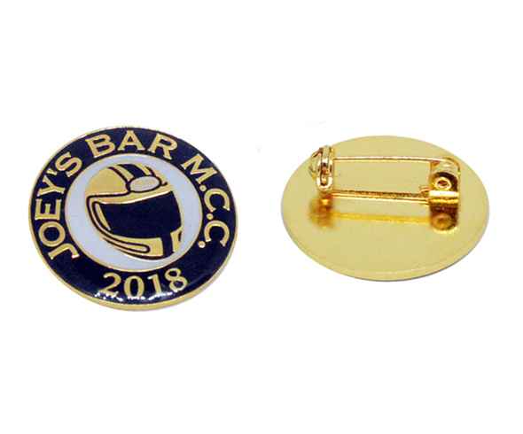 Premium soft enamel badge with gold plating & Brooch pin